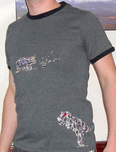 Sequin Relief T-shirt (with Dinosaurs!)