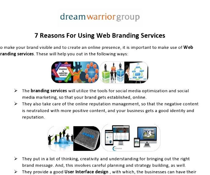 7 Reasons for Using Web Branding Services