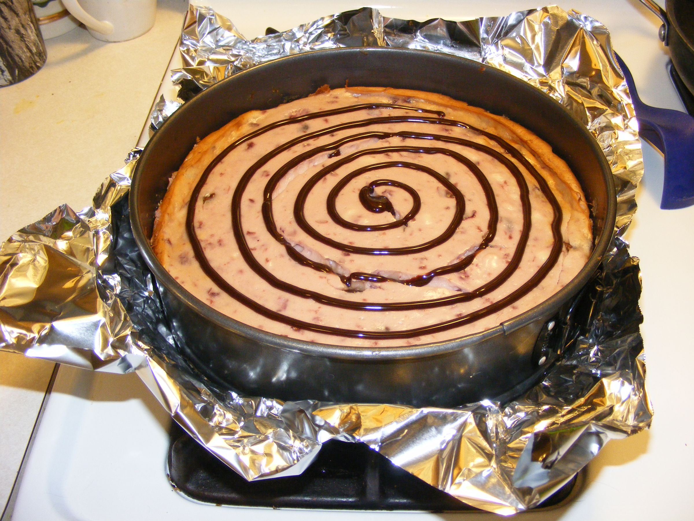 Cherry Chocolate Chip Cheesecake