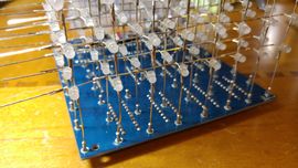 1 set di 4x4x4 LED blu cubo lampada 3D ingegneria elettronica Parti di