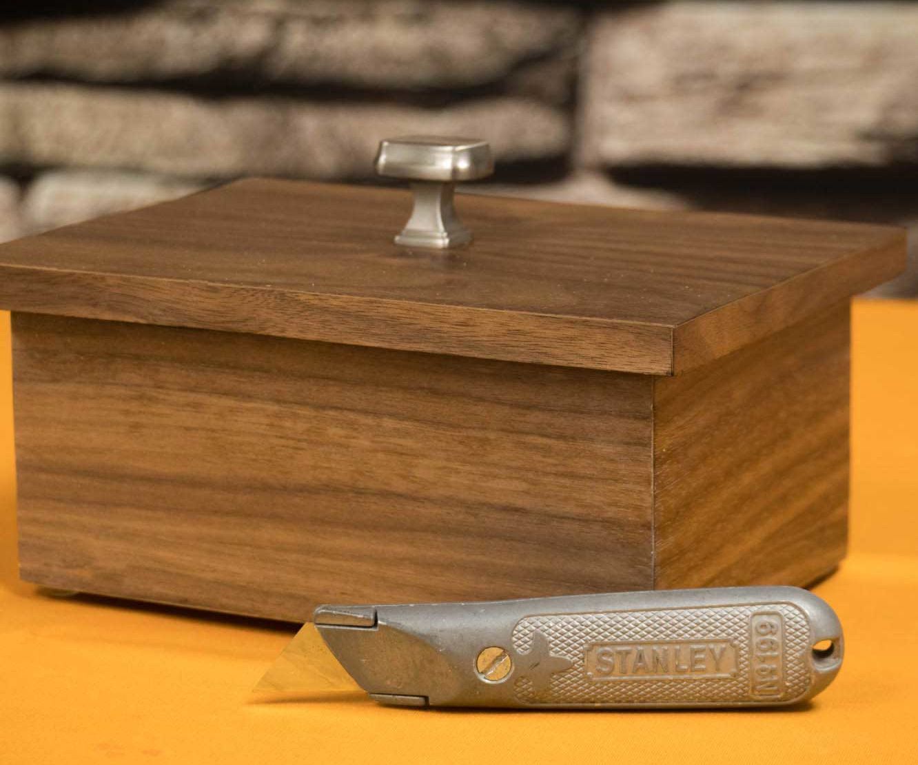 Walnut Box Made With Utility Knife!