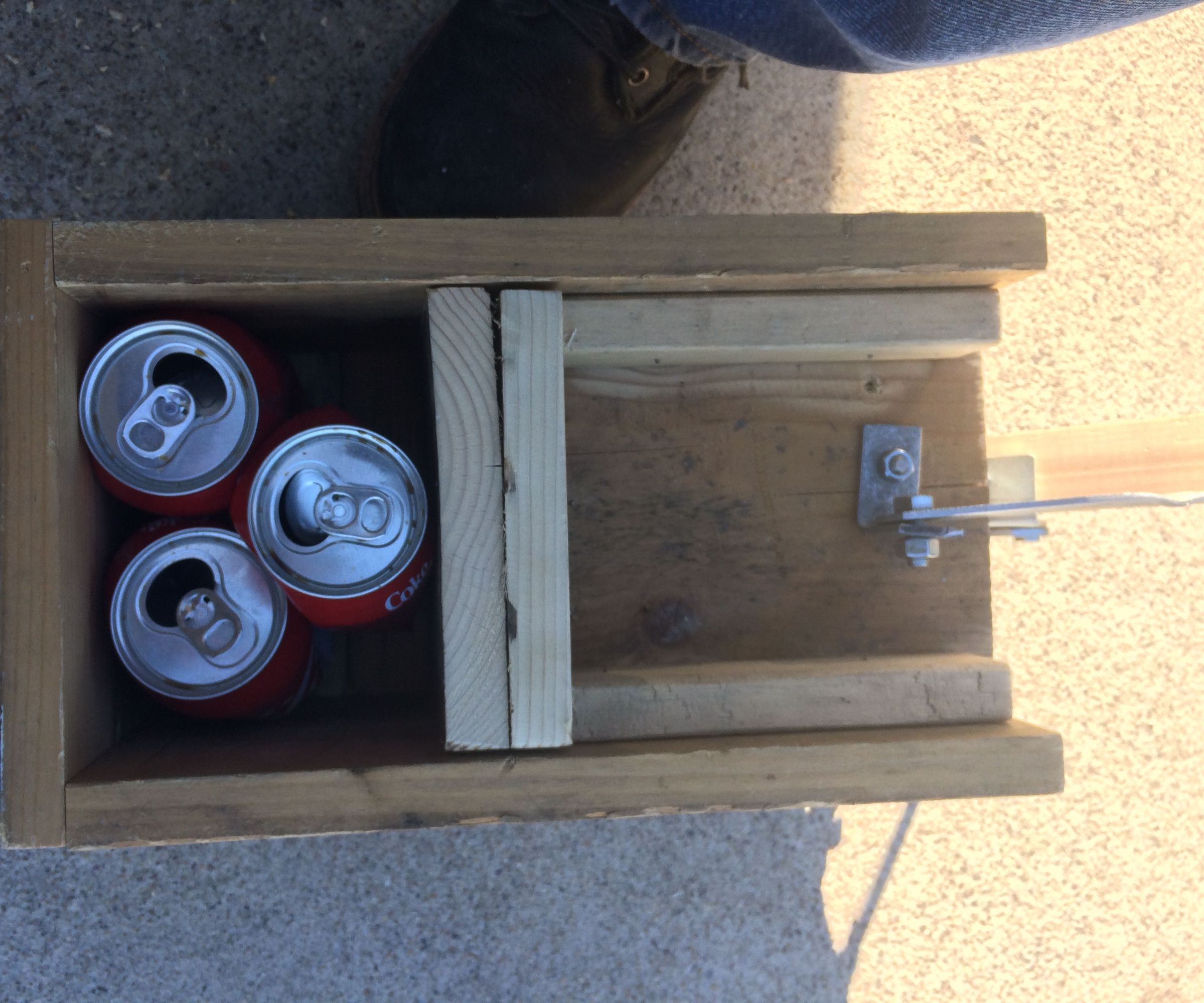 Can Crusher Made From Wood and Metal Scraps