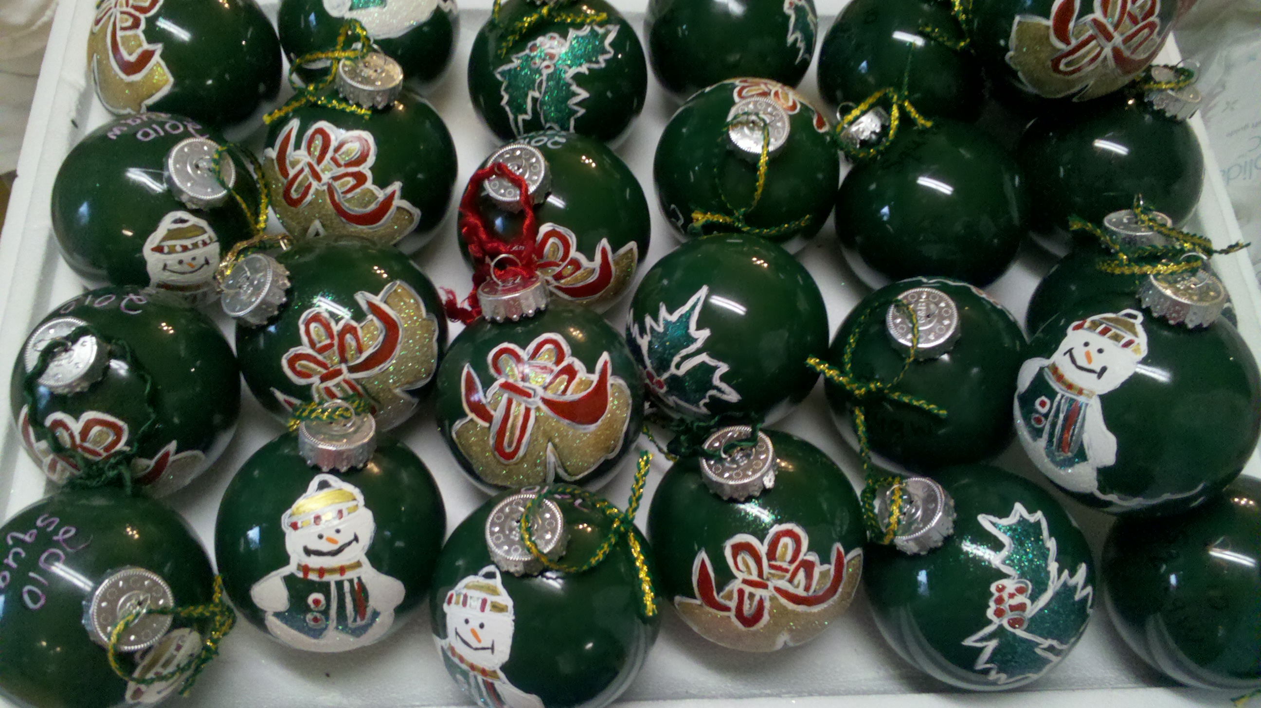 Homemade Glass Ball Ornaments