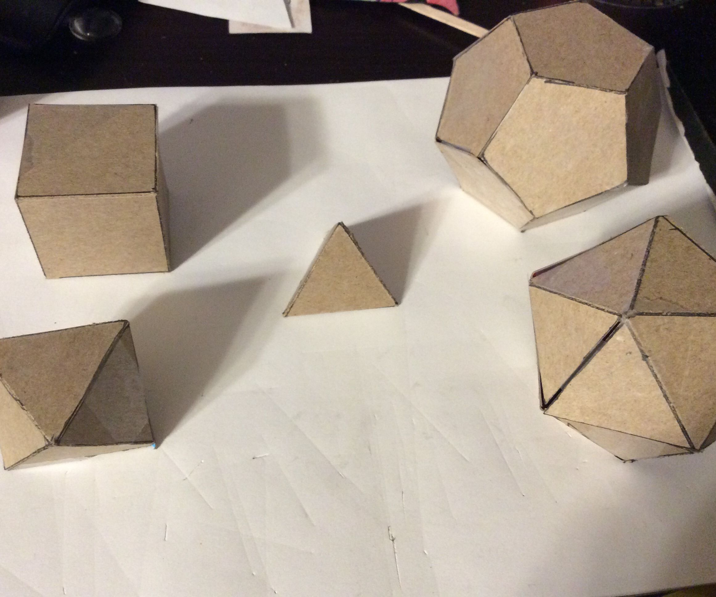 Cereal Box Platonic Solids