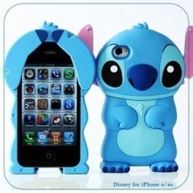Lovely 86Hero Disney 3D Stitch Hard Case Cover for IPhone 4 4S