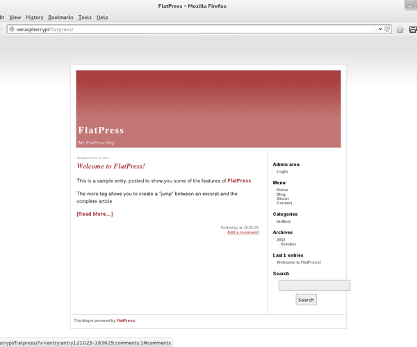 Raspberry Pi Simple Blog Server.