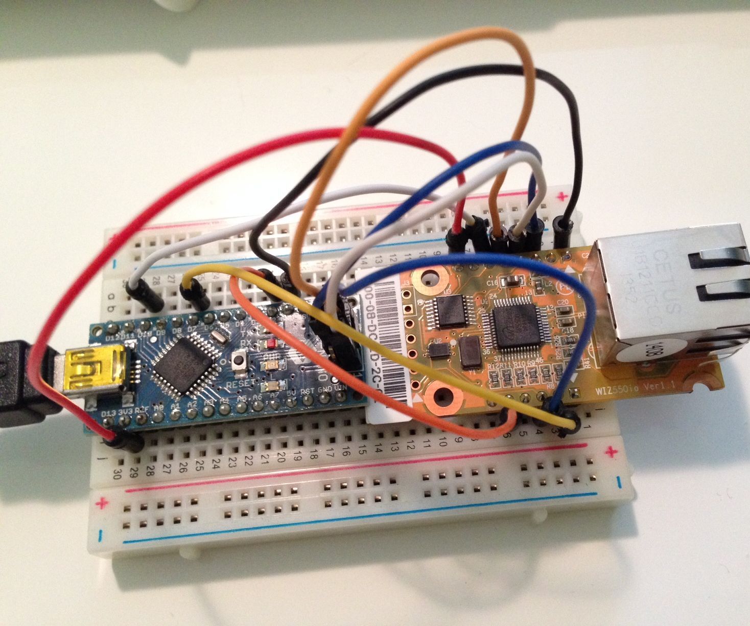 Arduino Nano with WIZ550io = Easy Internet