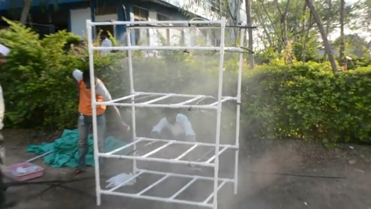 PVC Pipe Hydroponics Structure.