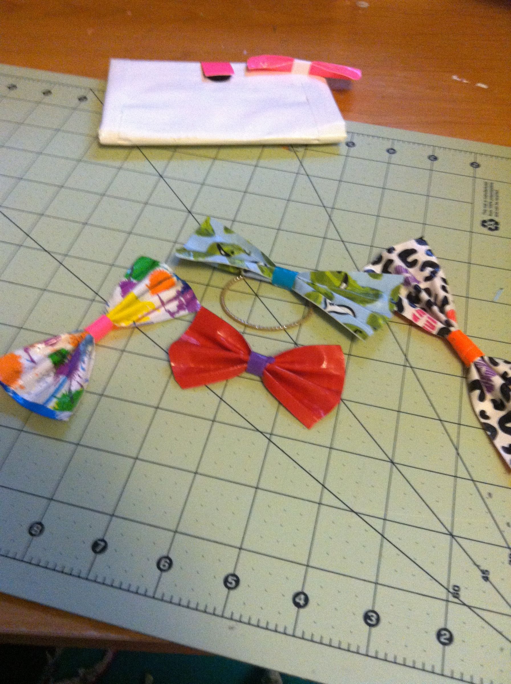How to Make Classic Duct Tape Hair Bows.