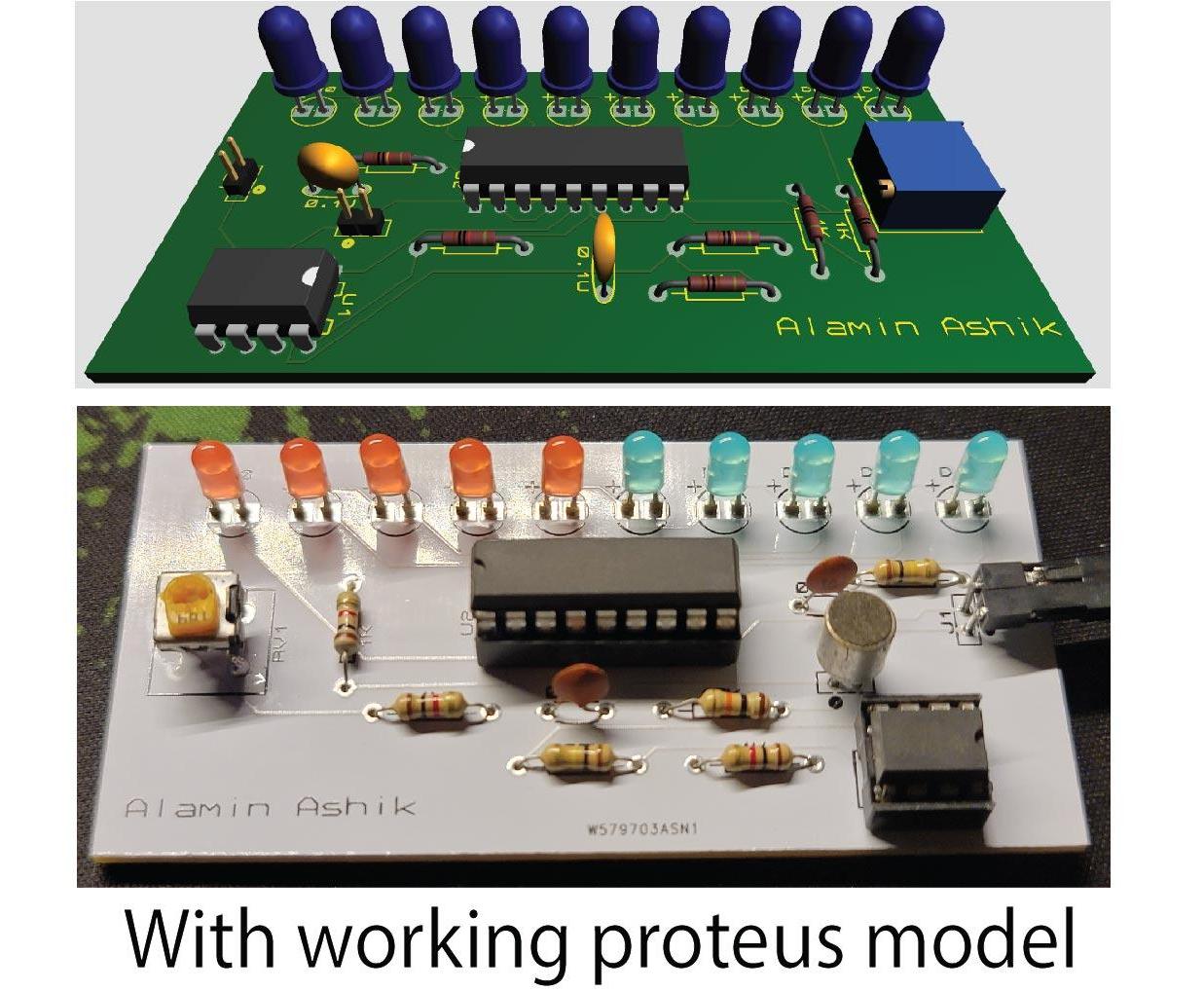 Mic Controlled LED Visualizer Using LM3914 Explained 10 Steps