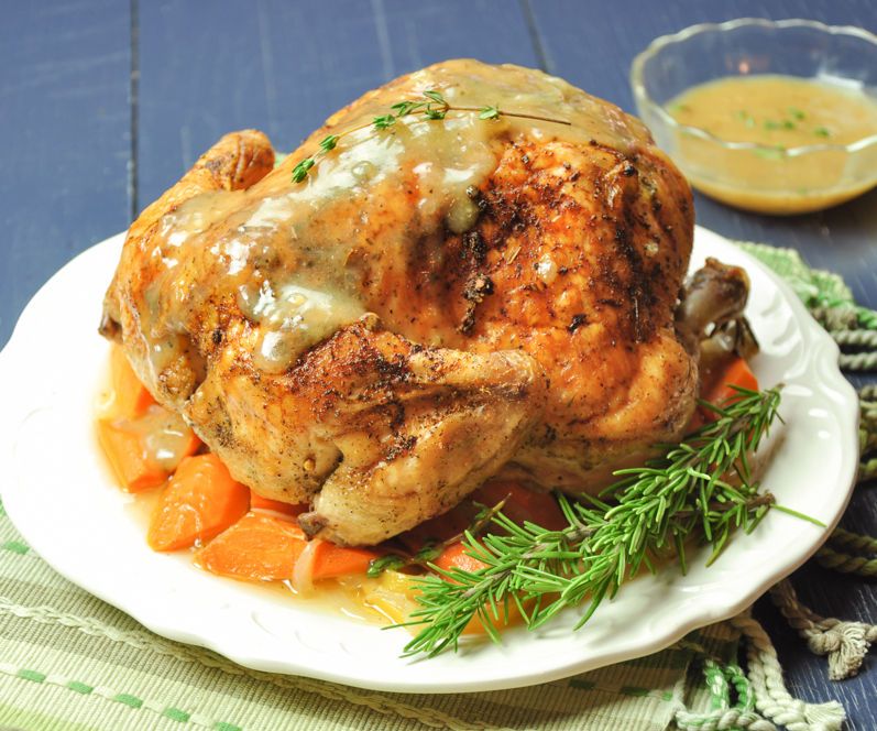 Roasted Lemon Herb Whole Chicken