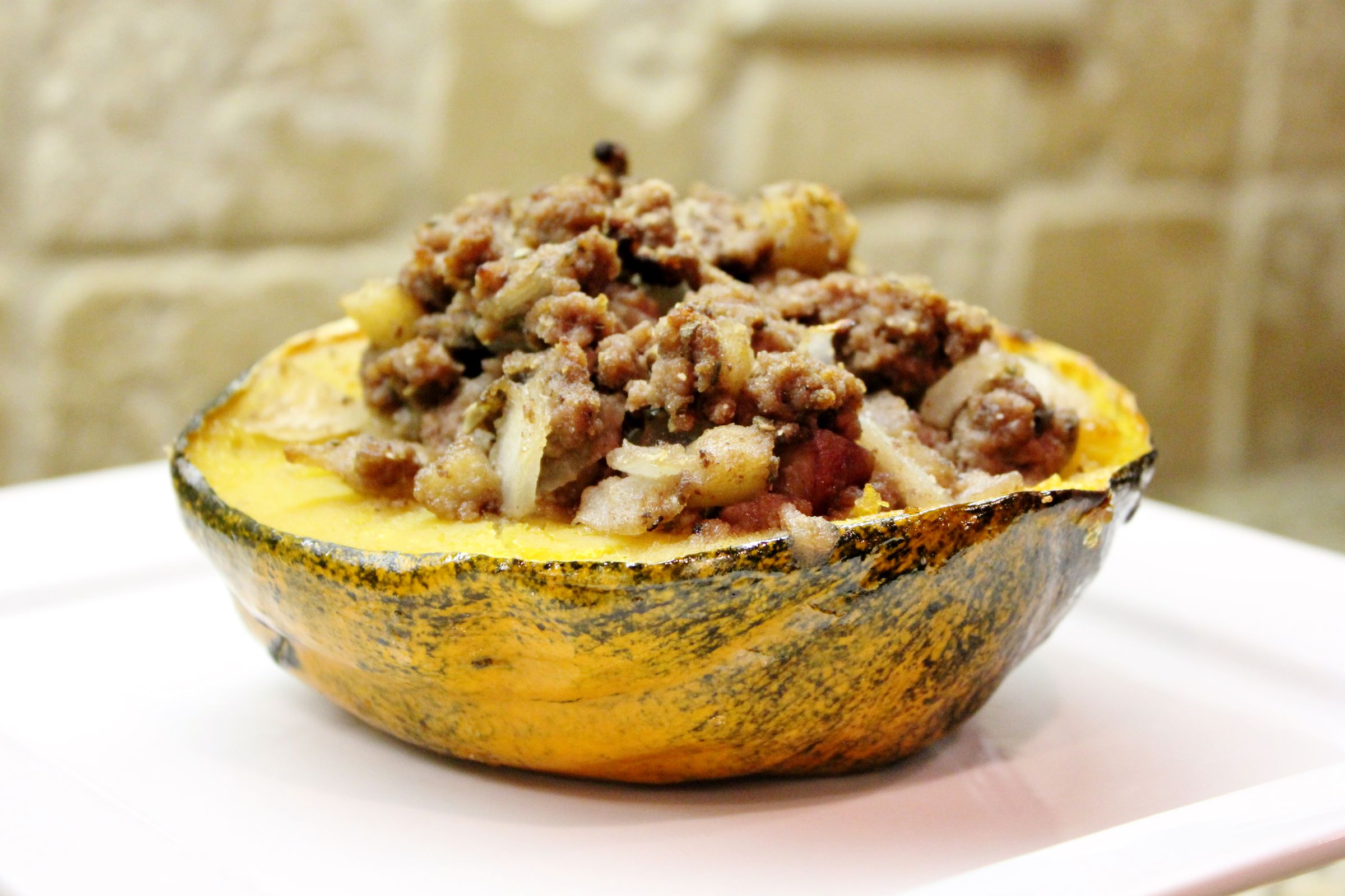 Apple Sage Stuffed Acorn Squash