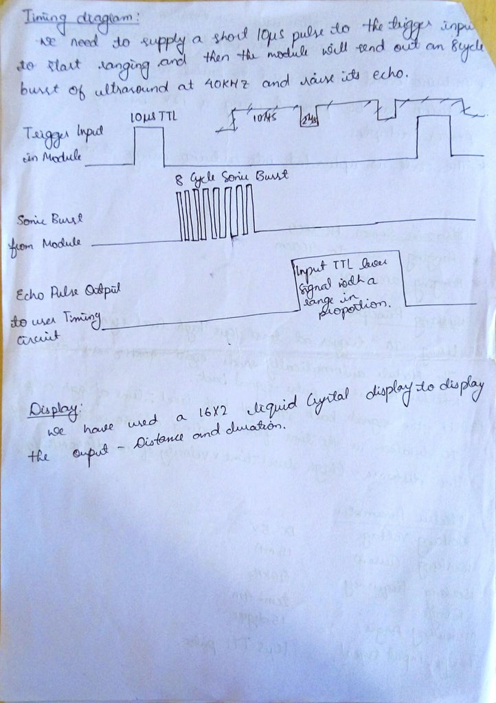 Distance Measurement Project Using Arduino and Ultrasonic Sensor Circuit Diagram