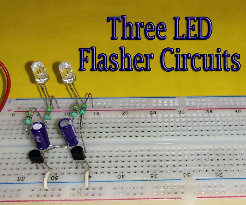 Three Ways to Make LED Flasher Circuit With Rate Control and Alternate Flashing