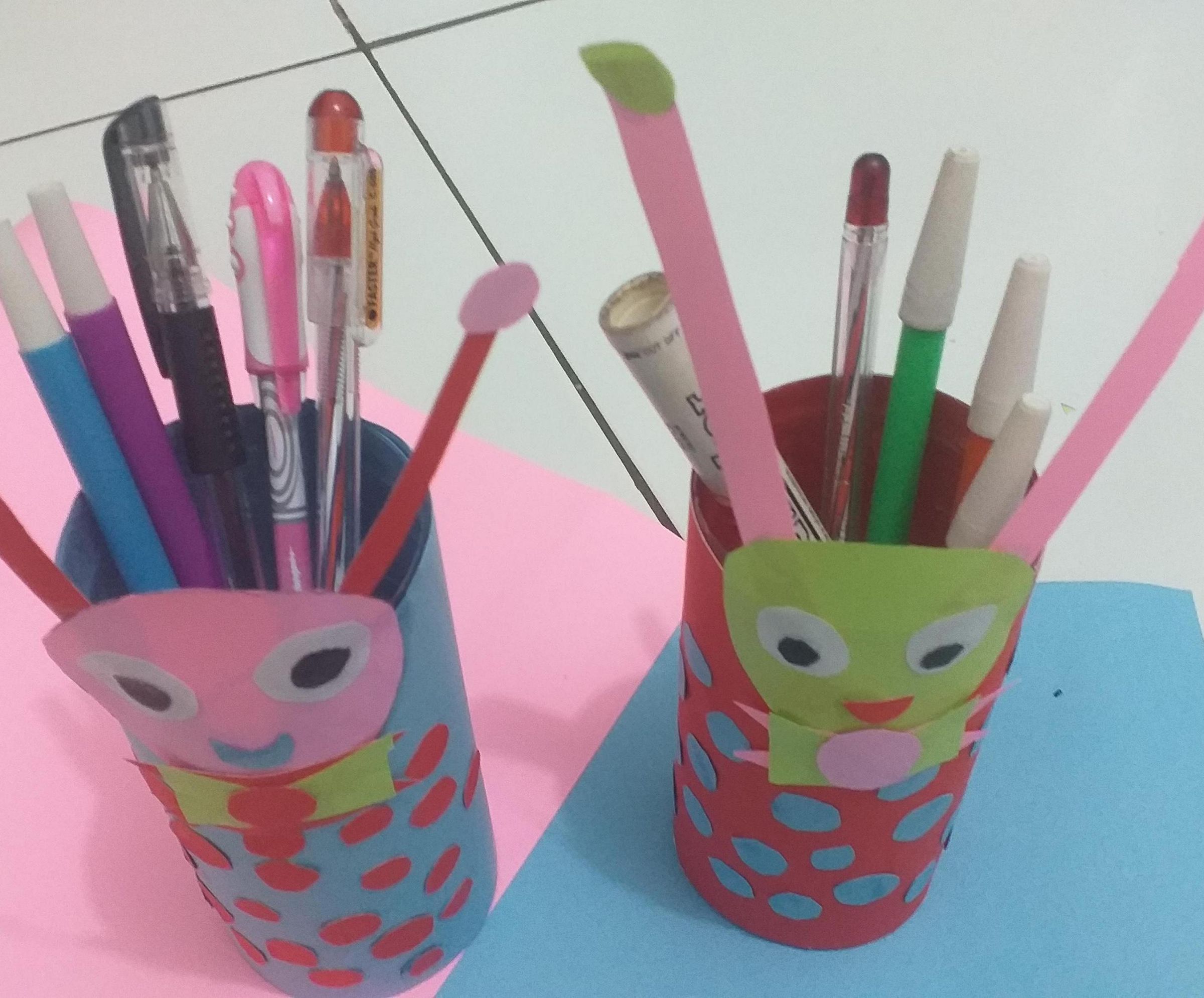 Pencil Holder Made From Used Bottles
