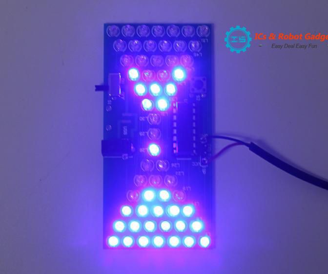Hourglass Shape Flashing LED DIY Kits