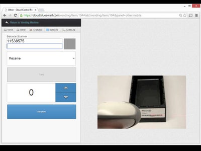 Scan the Barcode on the Smart Label Affixed to the Storage Bin or Drawer. 