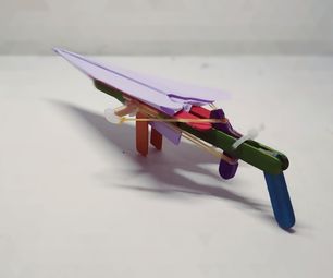 Rubber Band Powered Paper Airplane Gun