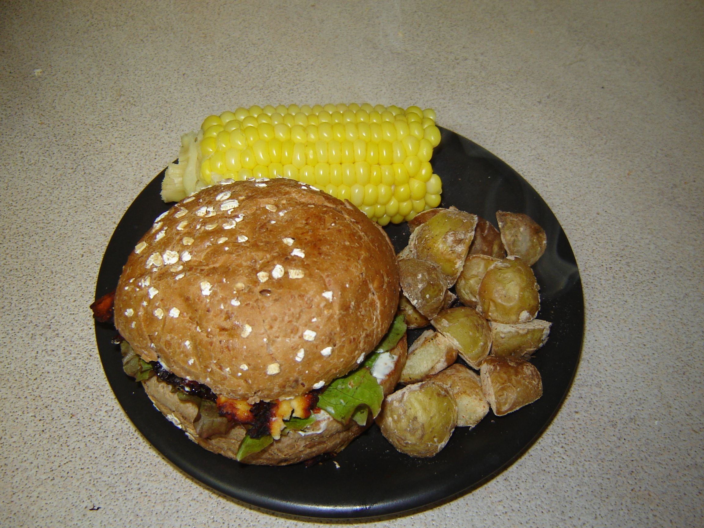 Portobello Mushroom With Grilled Feta Burger