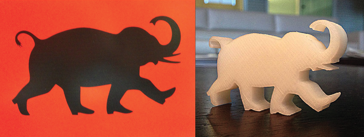 Engineering a 2D Printed Logo into a 3D Object