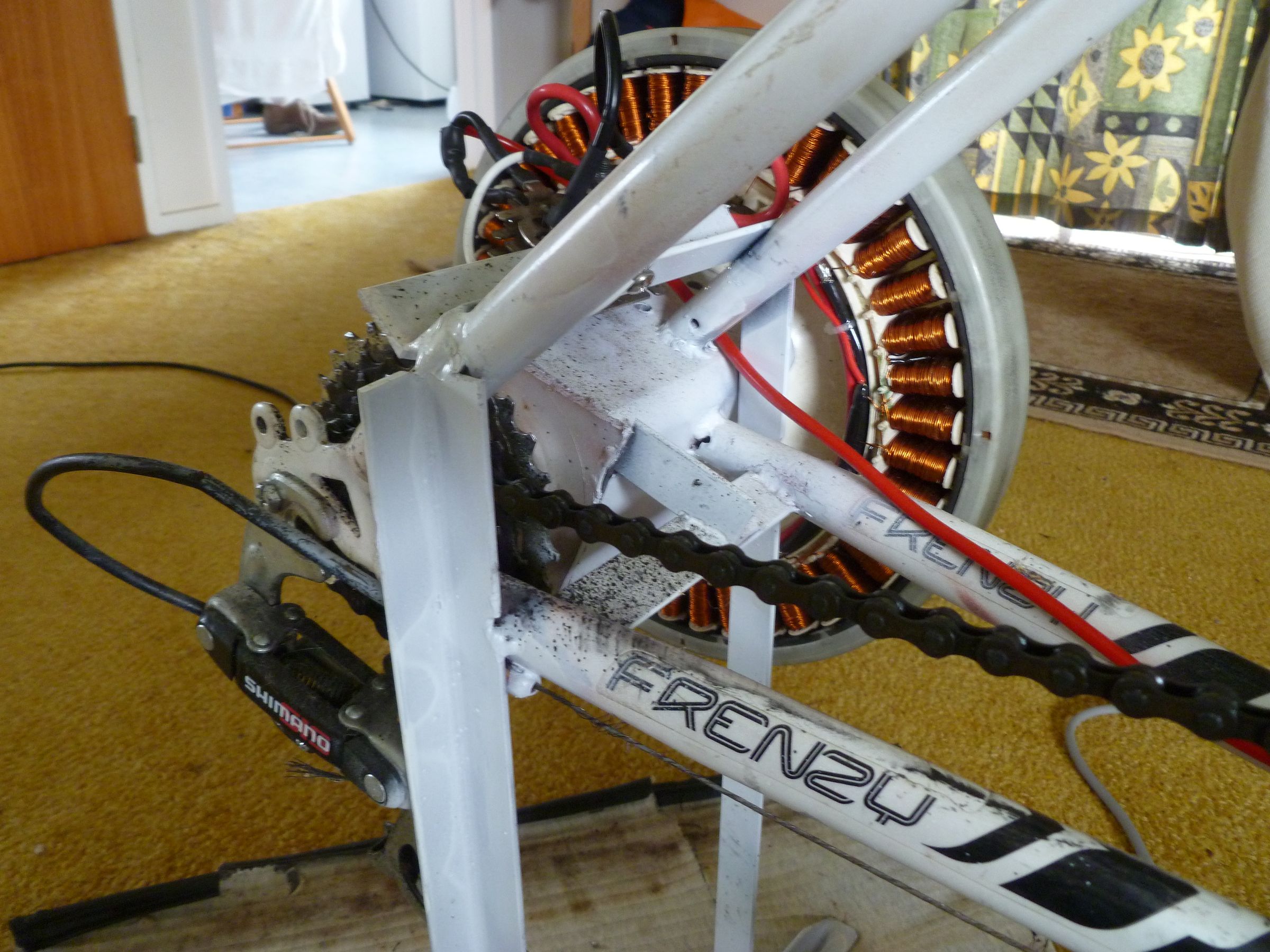 Stationary Bike Generator From Washing Machine 4 Steps (with Pictures