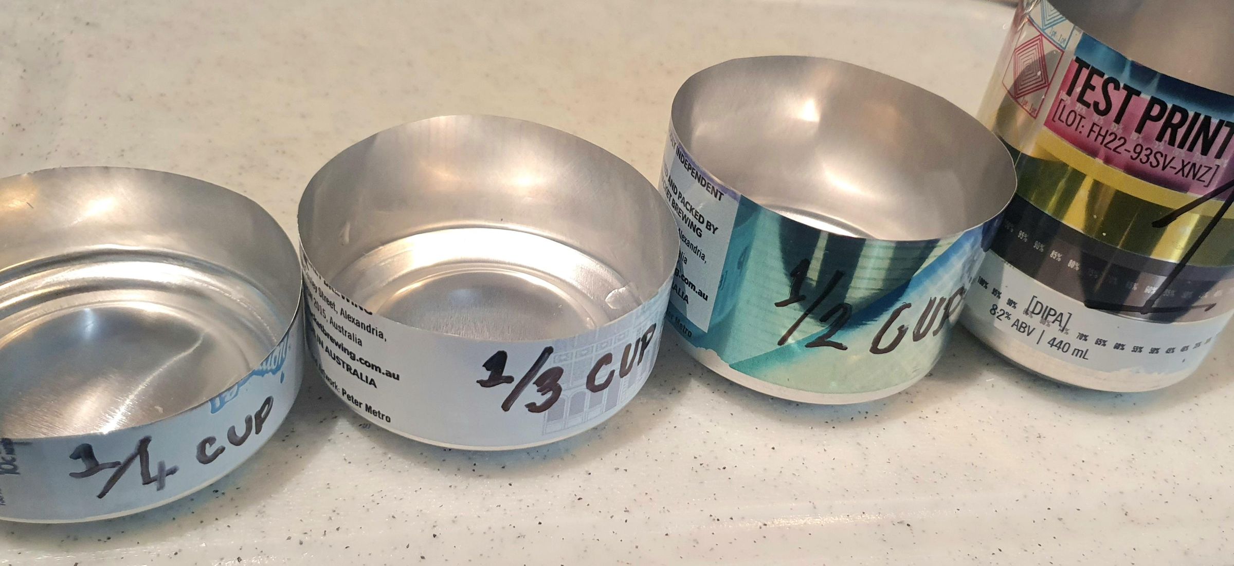 Aluminium Measuring Cups 4 Steps Instructables