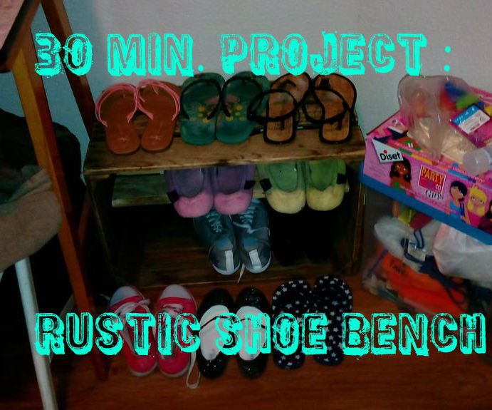 30 Min Rustic Shoe Bench
