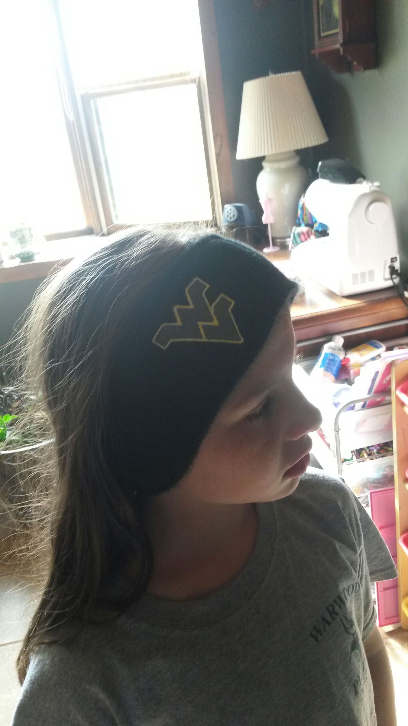 Embordering a WVU Headband