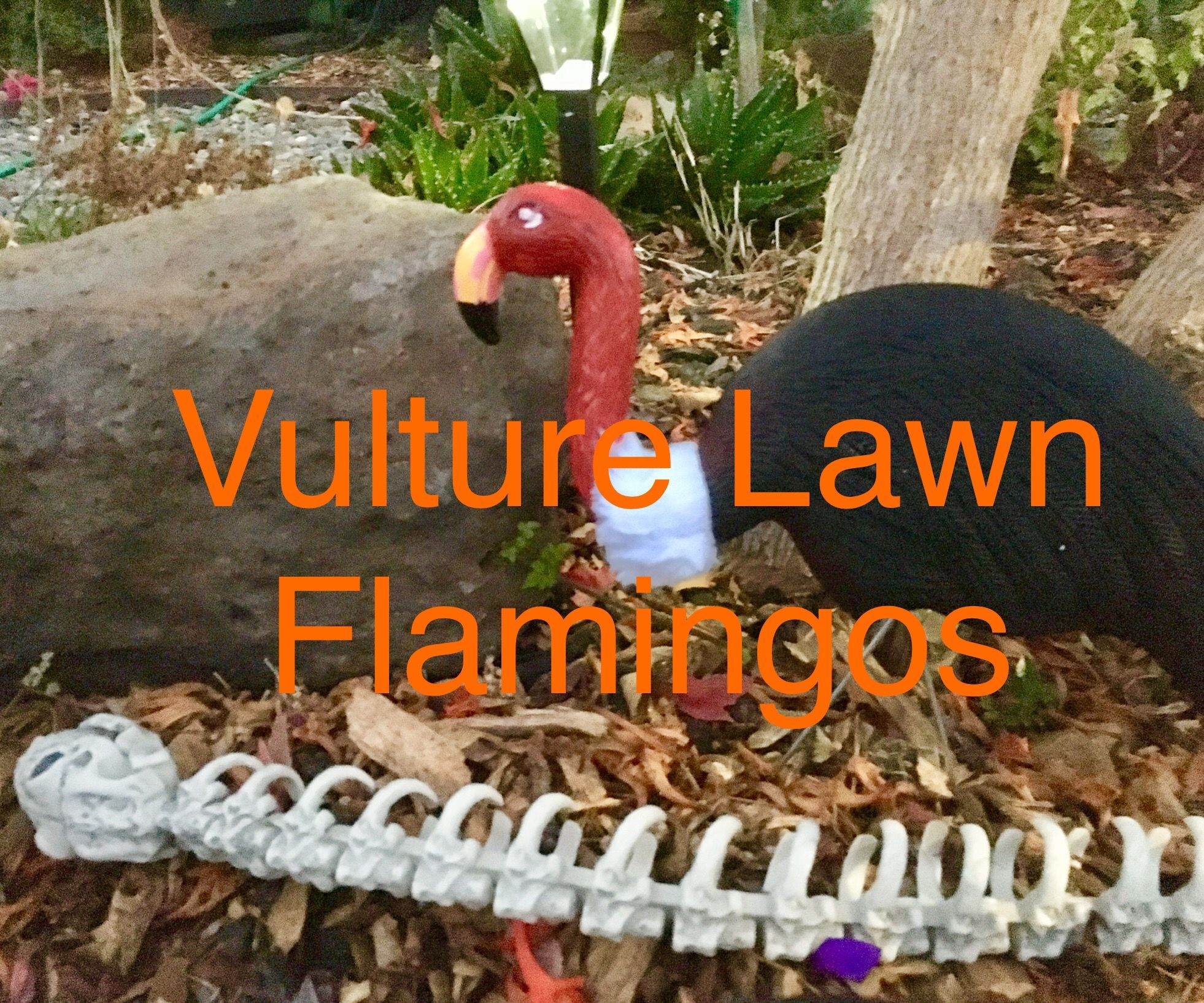 Vulture Lawn Flamingos