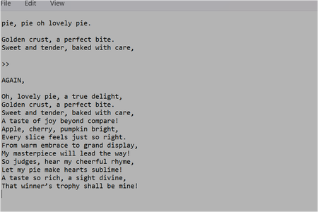 Think of a Lovely POEM