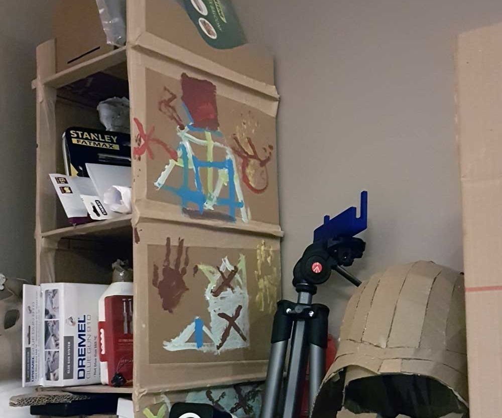 Simple Organizing Cardboard Shelf