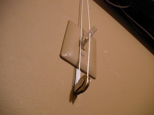 Turn Off Your Light Switch From Bed With Pulleys.