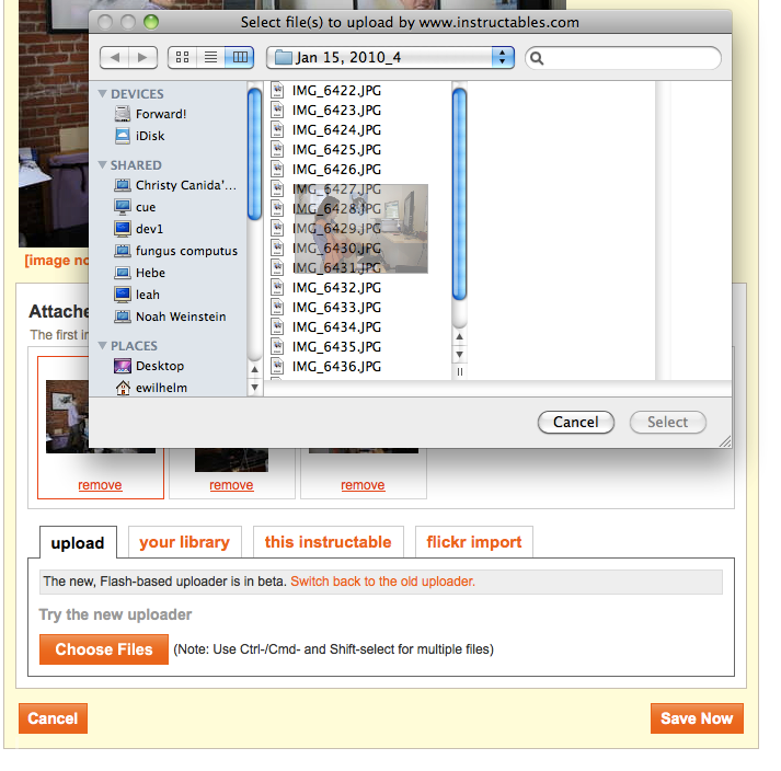 How to Upload Images to Instructables From IPhoto