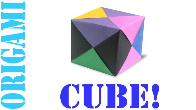How to Make an Origami 3D Checkered Cube (Hexahedron)!
