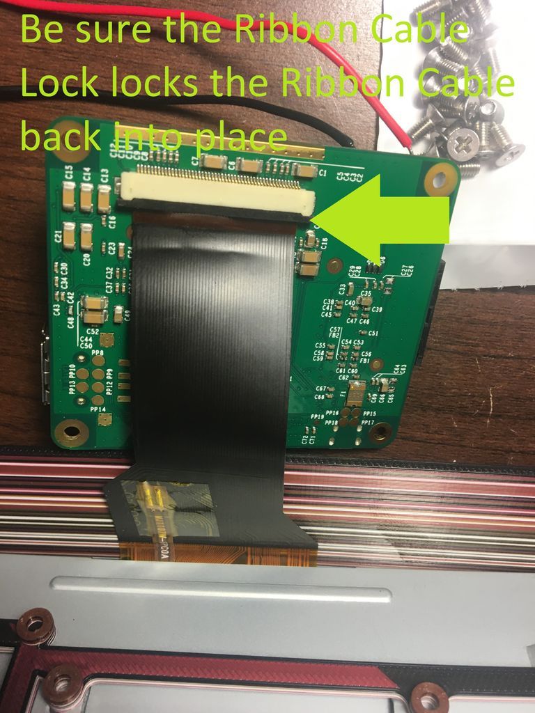Connect Ribbon Cables to Touchscreen Display Driver