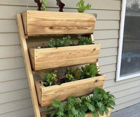 Wooden Vertical Planter