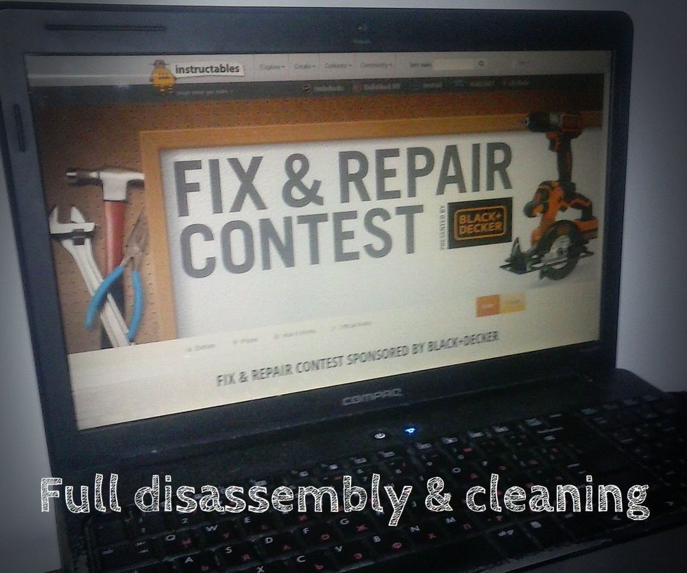 Full disassembly and cleaning of a laptop Compaq CQ61 (in details)