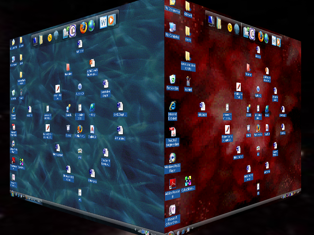 Windows XP and Vista Four Desktop Modification