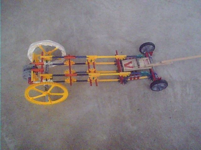 BURNOUT Knex Mousetrap Car!!