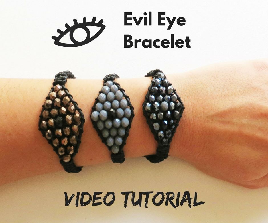 DIY Evil Eye Macrame Bracelet