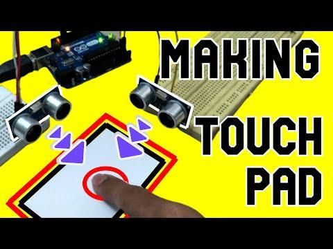 Making Touchpad With Ultrasonic Sensors | Arduino Interfaced With 2 Ultrasonic Sensor | Laptop Touch
