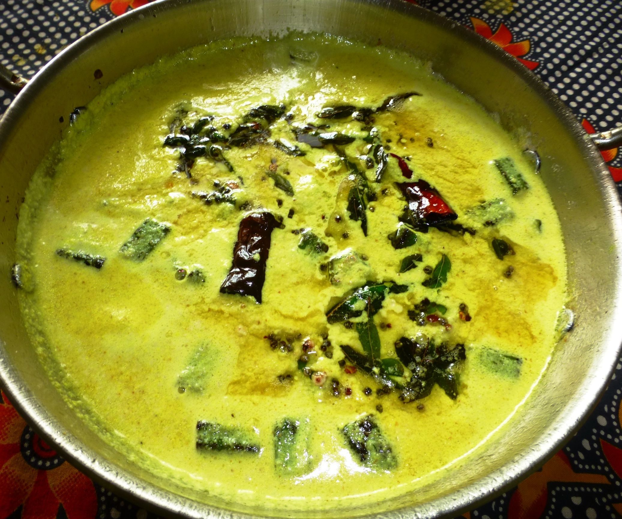 Spicy Yogurt Stew With Okra and Coconut Paste