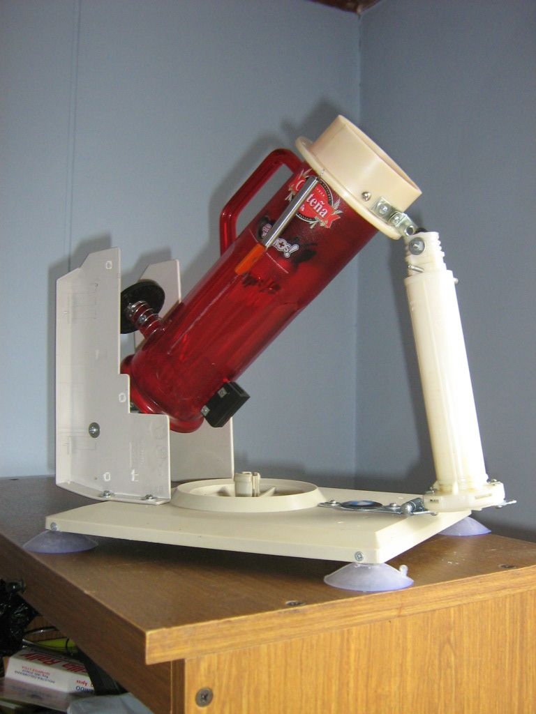 MAKE a SPRING-ACTION MORTAR WITH ADJUSTABLE HEIGHT (using a Plastic Beer Jar and Discarded Stuff)