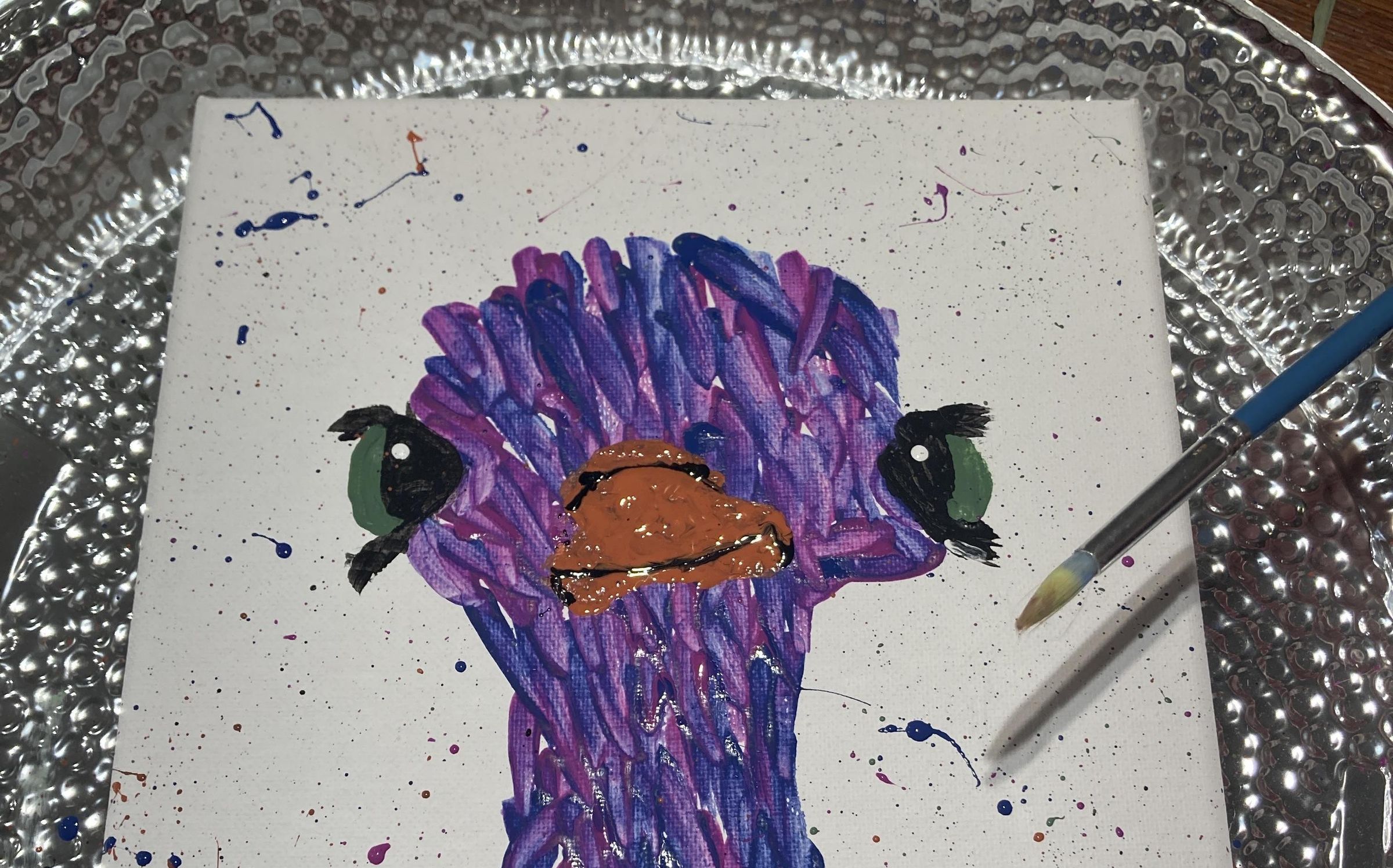 Ostrich Cutesy Wootsy Painting