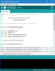 Generate, Compile, and Upload the Arduino Code