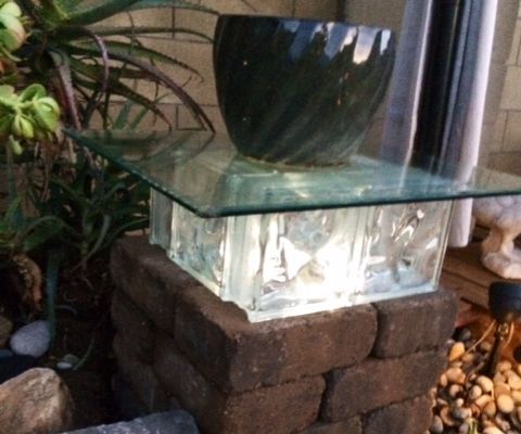 Block Light Up Landscape Pillar