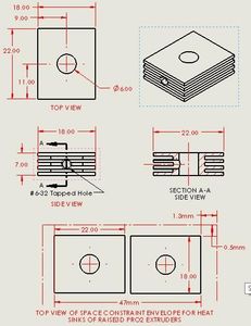 Understanding the Design Constraints, Looking at the Heat Sink of the RAISE3D PRO2, and the Space Constraints for the Heatsinks