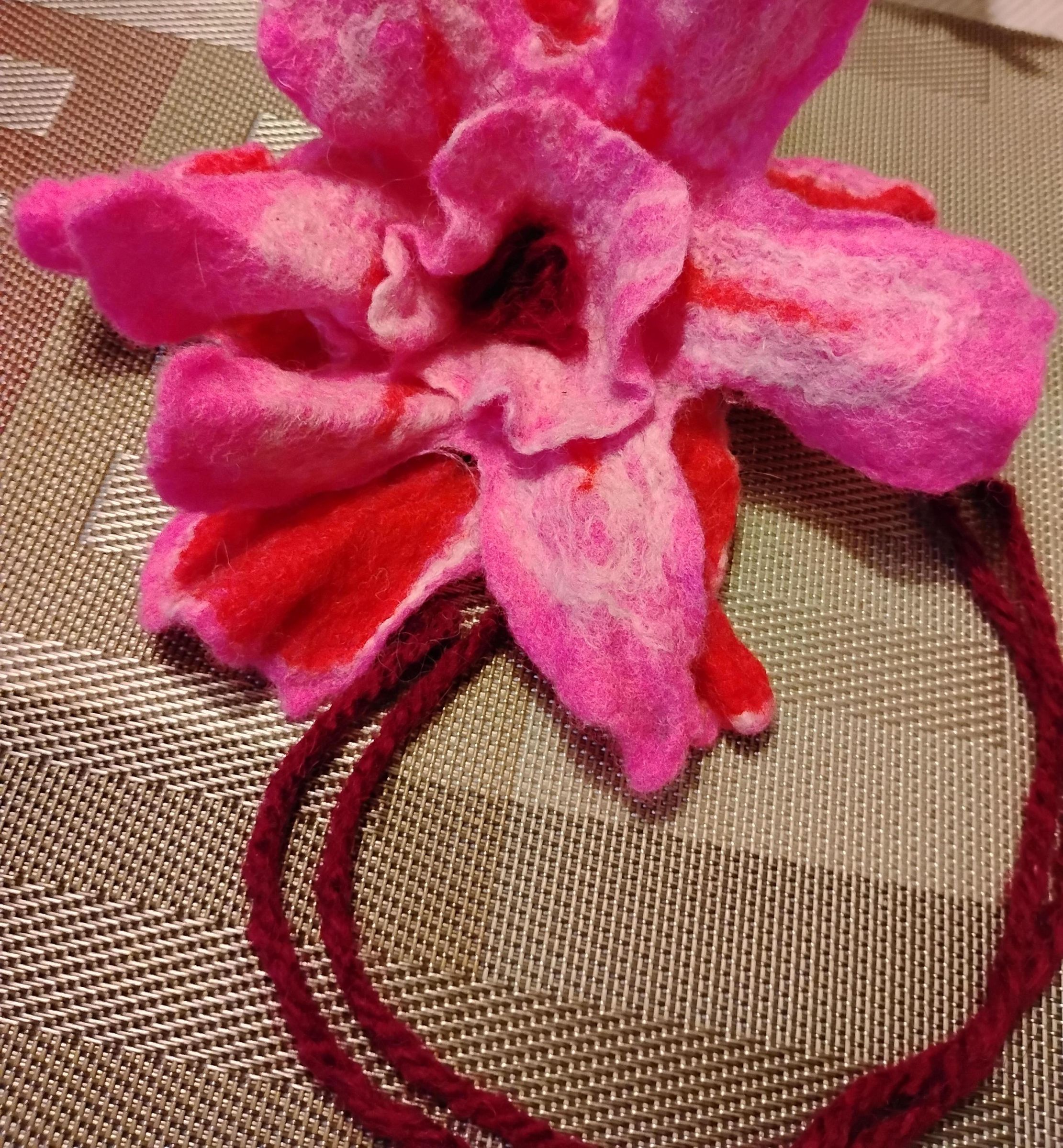 Flower Fascinator (Using Wet Felting and Needle Felting)