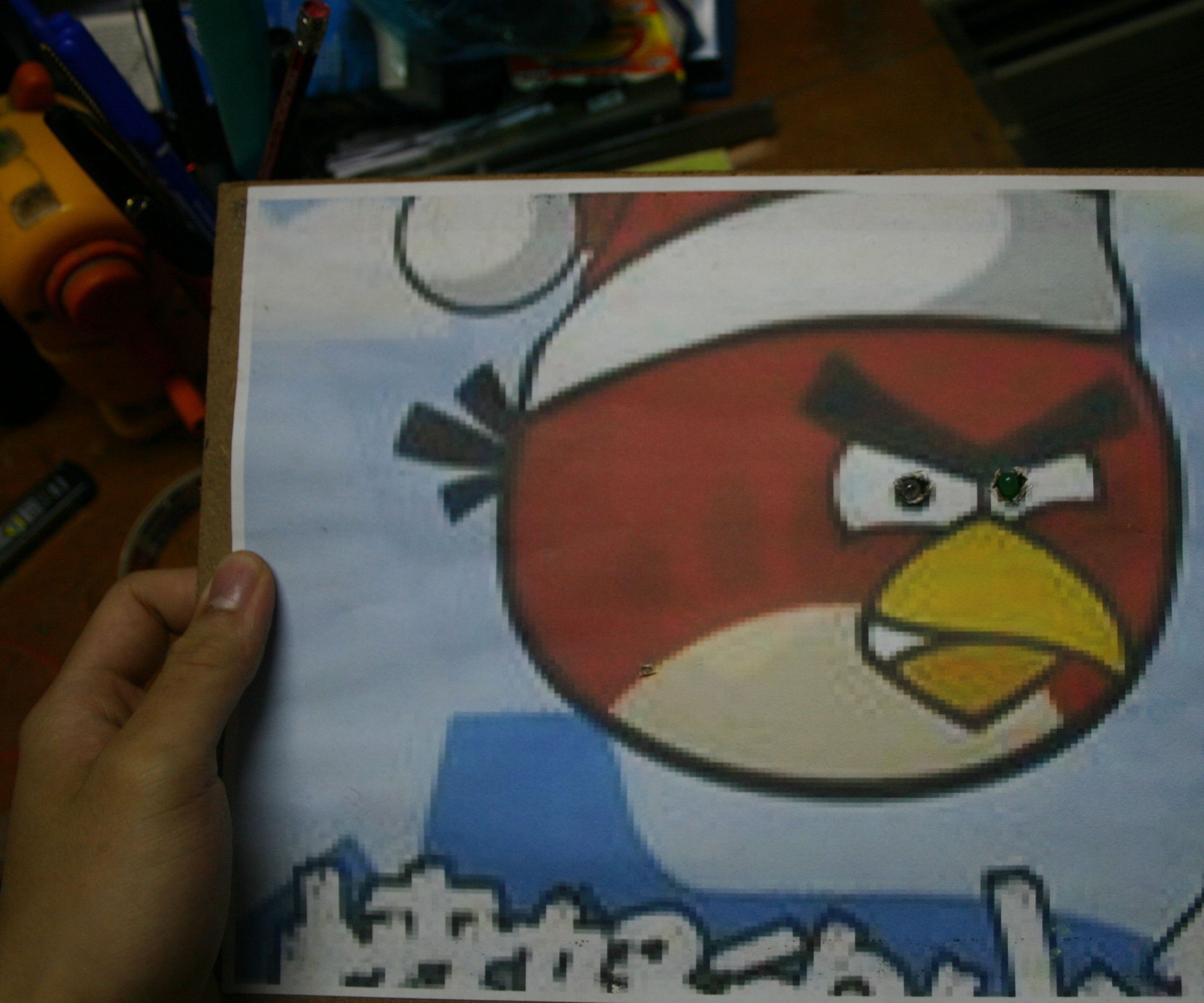     the Bird Abandoned 555 Circuit Making Blink Anger   利用废弃555电路制作眨眼的愤怒的小鸟