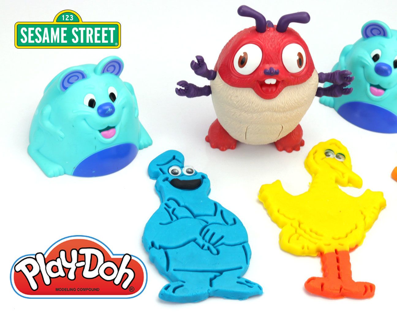 How to Make Playdoh Sesame Street Cookie Monster, Big Bird and Bert Characters